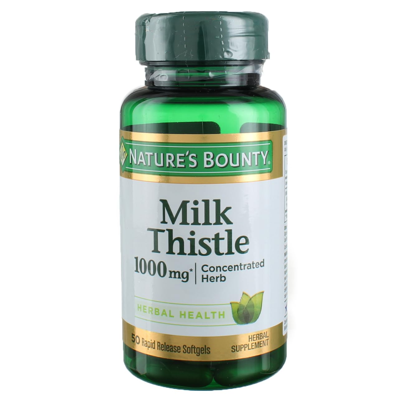 Nature's Bounty Milk Thistle 1000 mg softgels front view