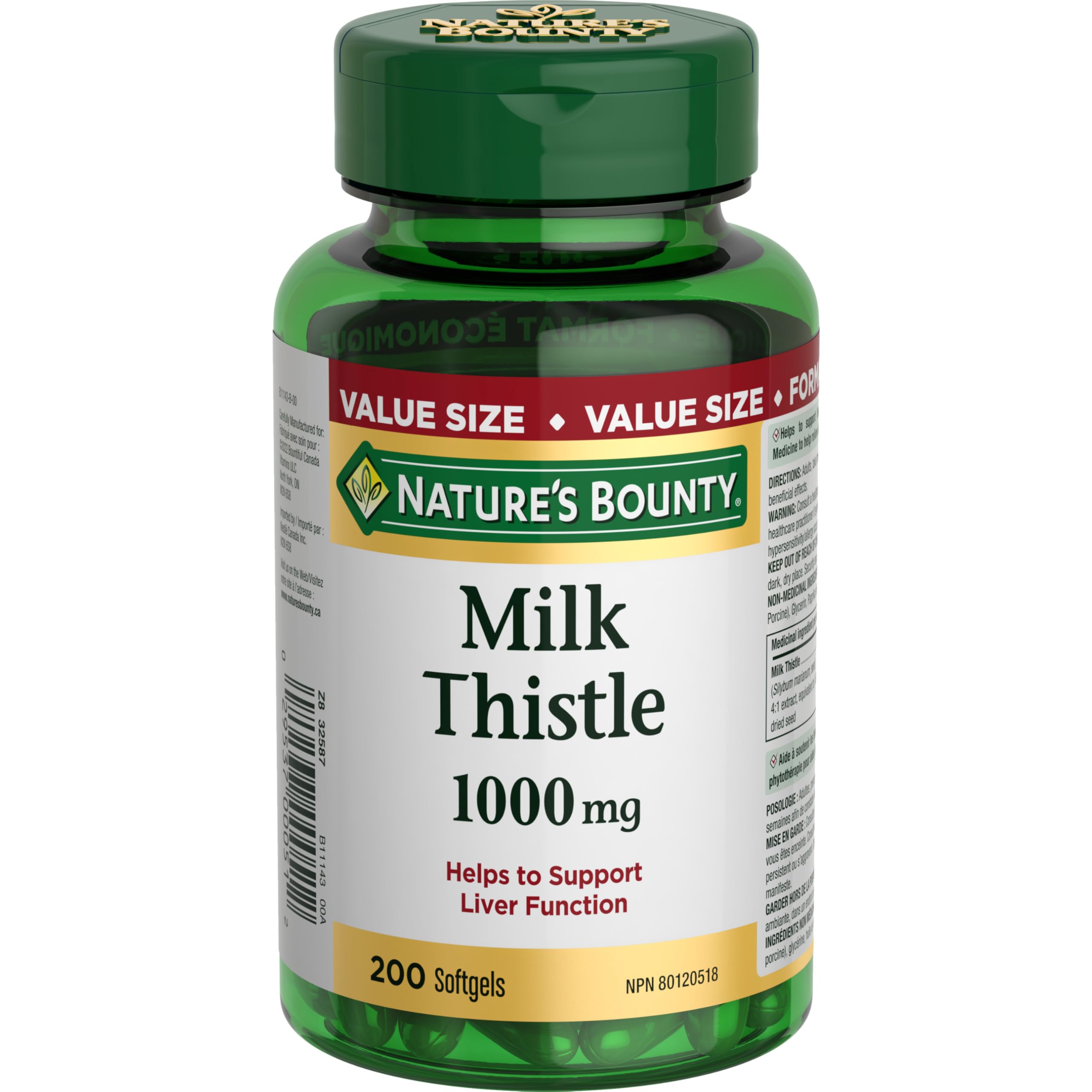 Nature's Bounty Milk Thistle 200g front view