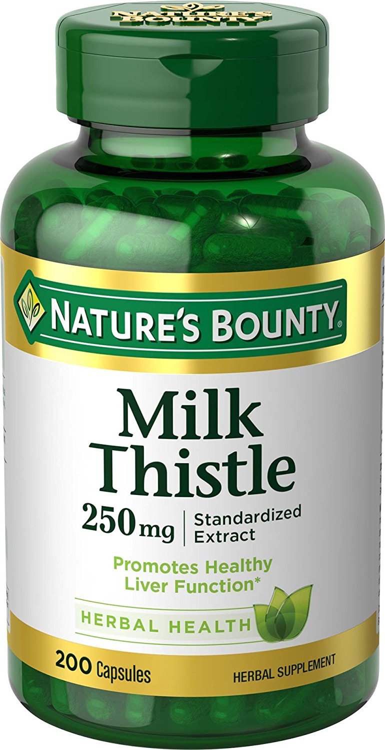 Nature's Bounty Milk Thistle 250mg Capsules front view