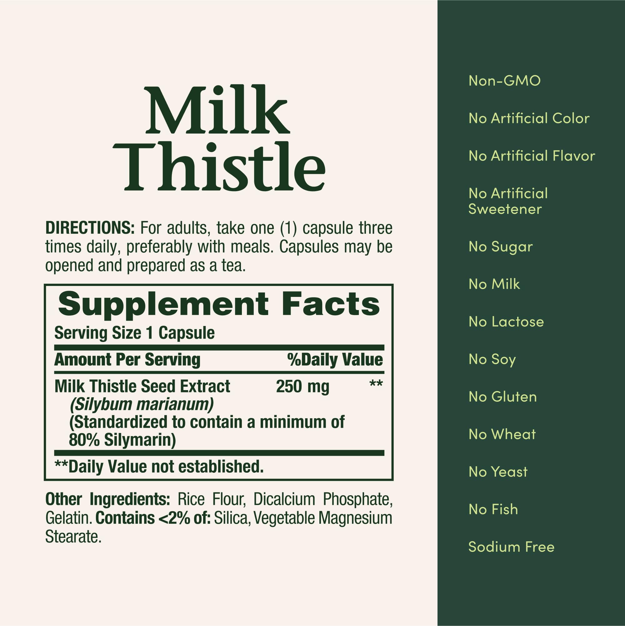 Nature's Bounty Milk Thistle Capsules with a glass of water