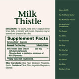 Nature's Bounty Milk Thistle Capsules with a glass of water