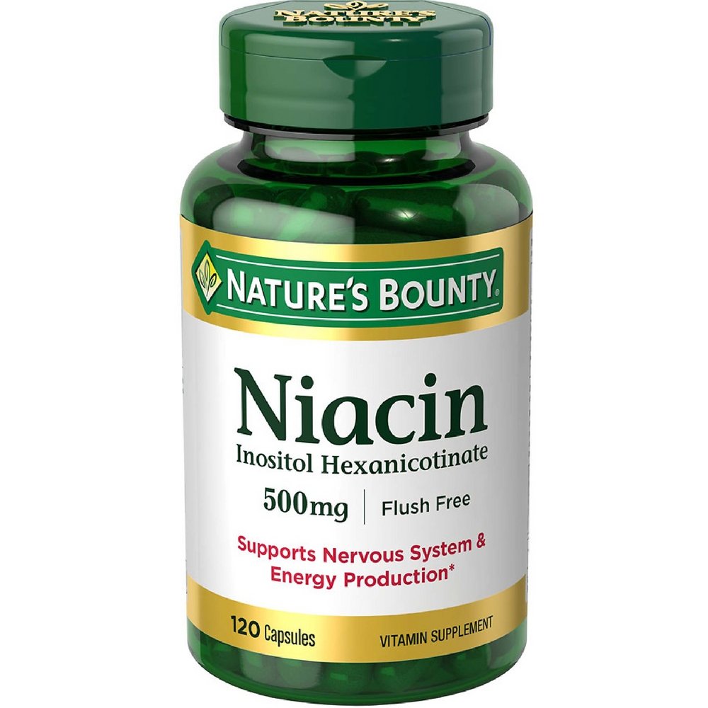 Nature's Bounty Niacin 500mg Vitamin B3 240 capsules front view