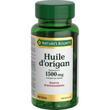 Nature's Bounty Oil of Oregano 1g supplement back view