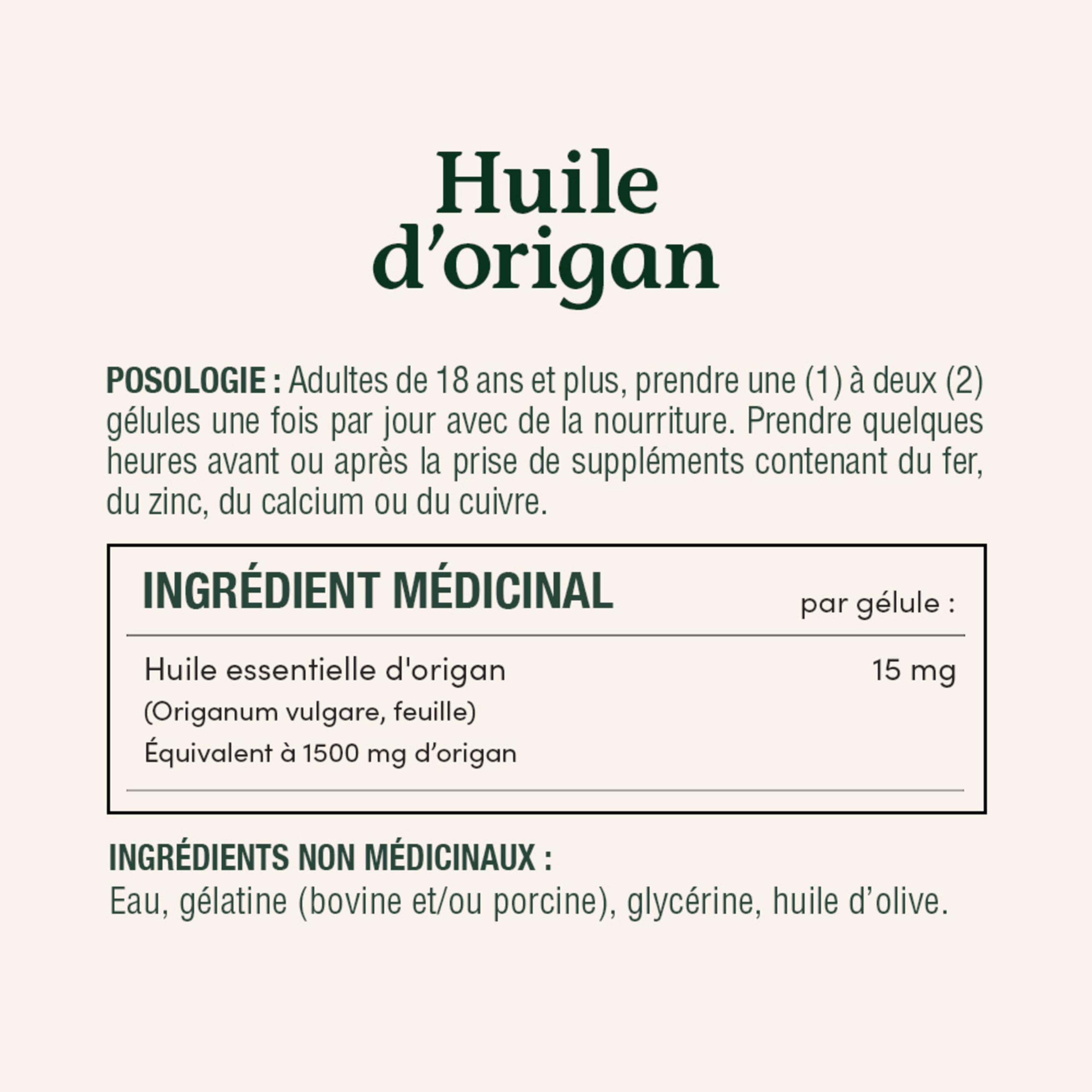 Nature's Bounty Oil of Oregano 1g supplement capsule close-up