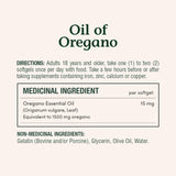 Nature's Bounty Oil of Oregano 1g supplement side view
