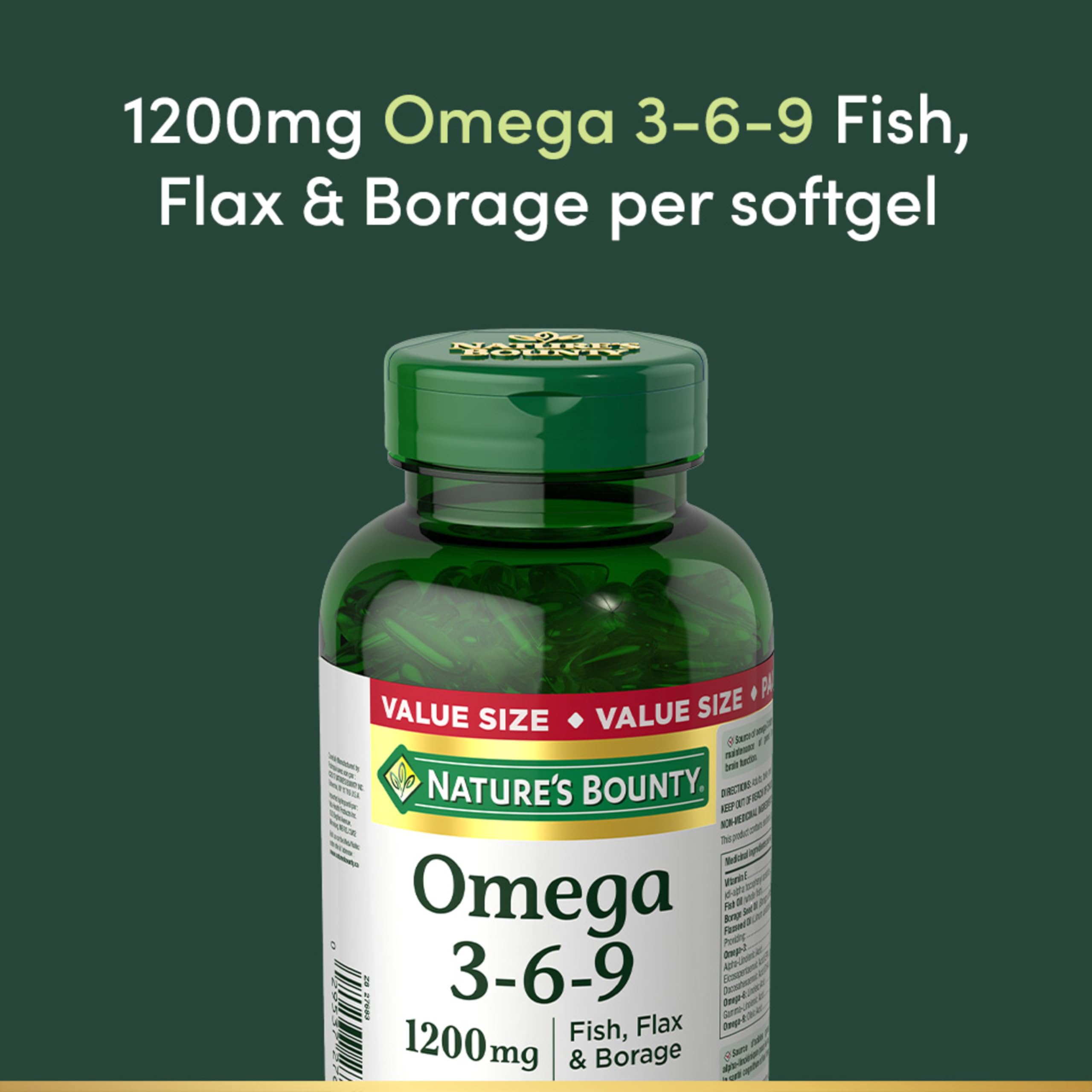 Nature's Bounty Omega 3-6-9 Softgels ingredients list