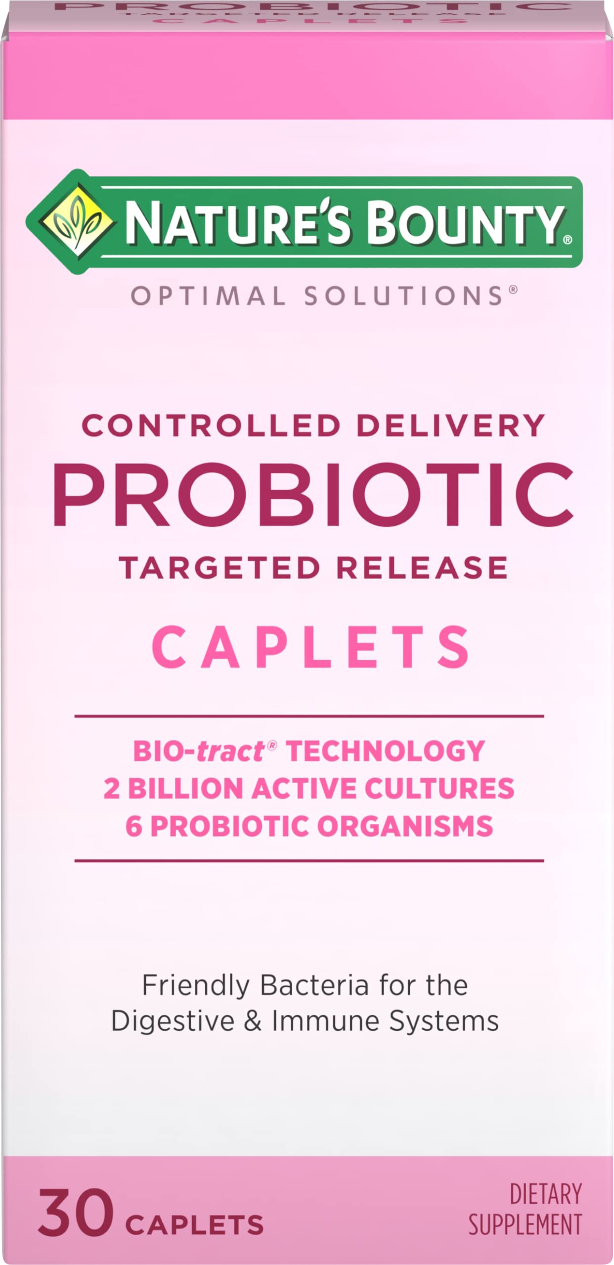 Nature's Bounty Optimal Solutions Probiotic Caplets front view
