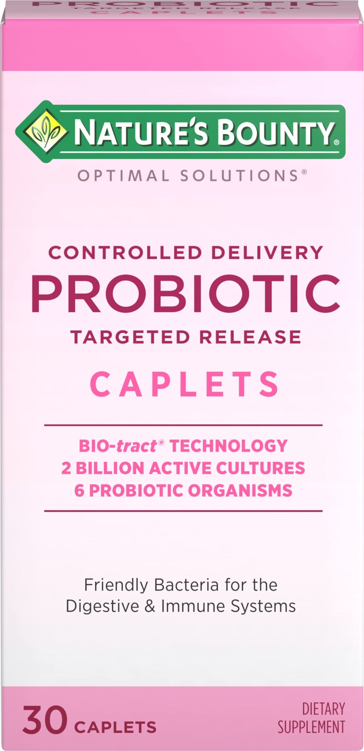 Nature's Bounty Optimal Solutions Probiotic Caplets front view