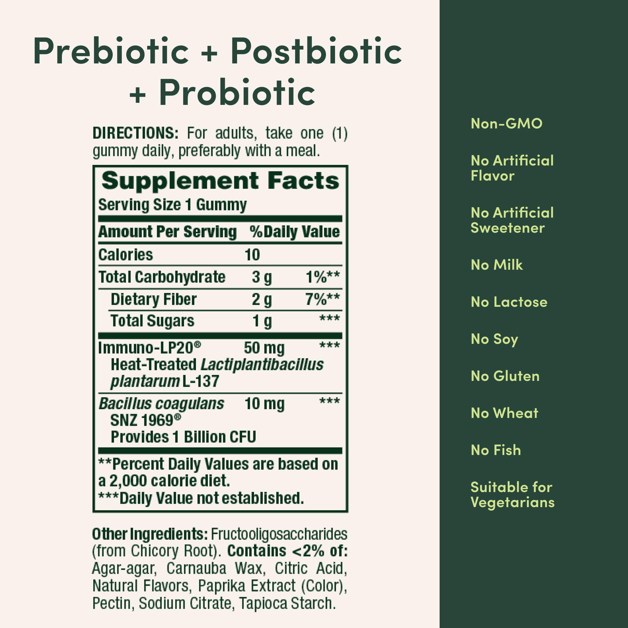 Nature's Bounty Pre + Pro + Postbiotic Gummies 135g gummy close-up