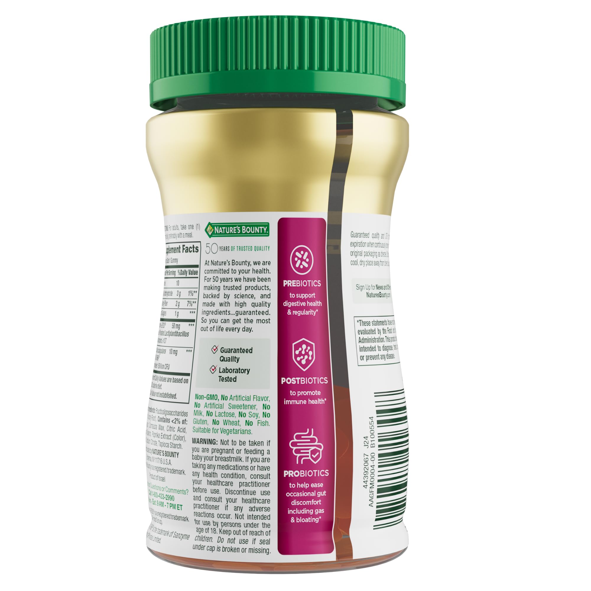 Nature's Bounty Pre + Pro + Postbiotic Gummies 135g lifestyle scene
