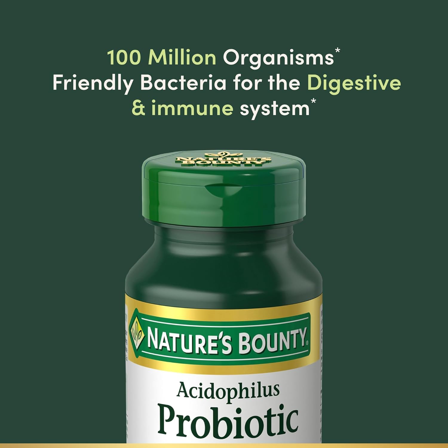 Nature's Bounty Probiotic Acidophilus 360 Tablets close-up of tablets