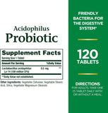 Nature's Bounty Probiotic Acidophilus 360 Tablets in kitchen setting