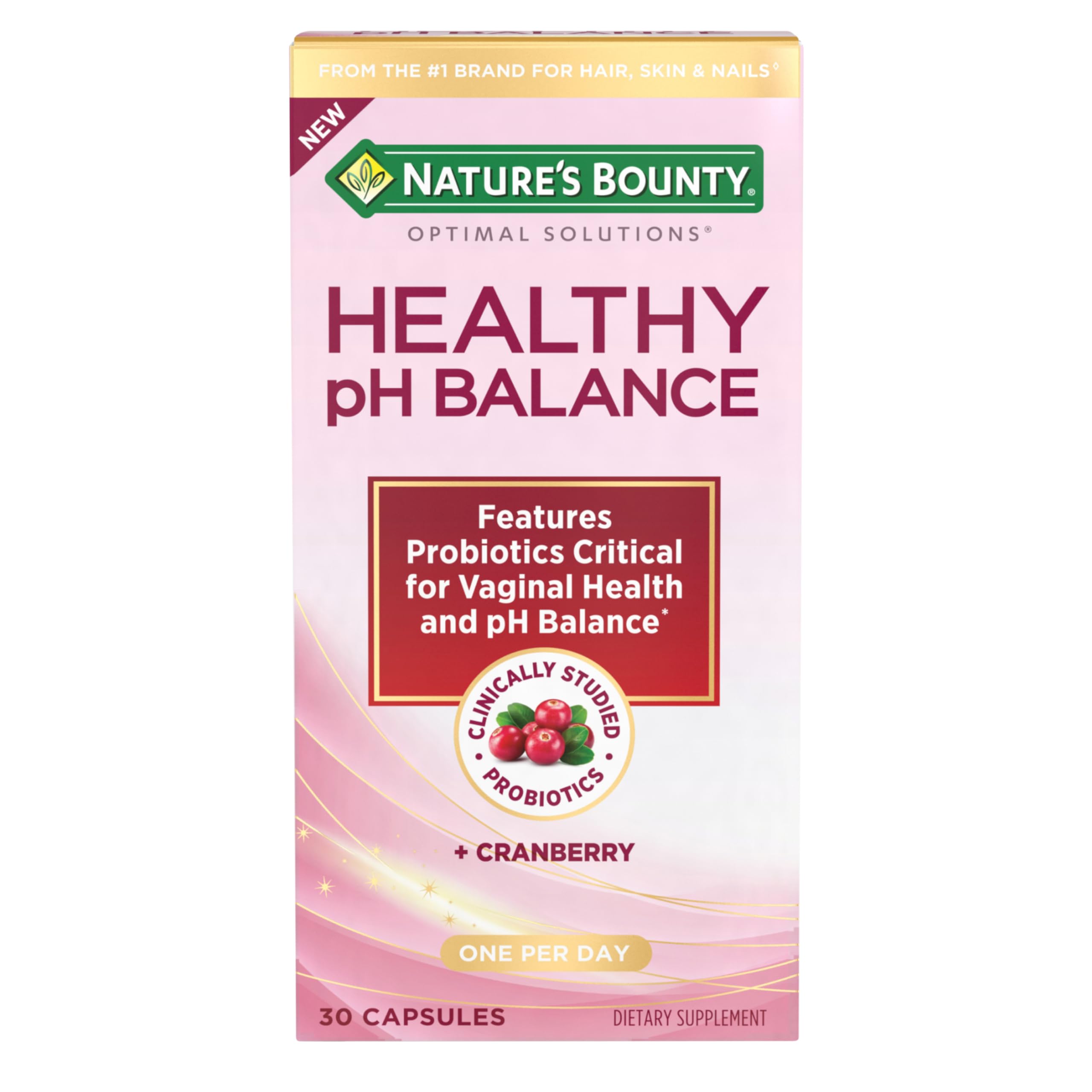 Nature's Bounty Probiotics for Vaginal Health 30 Capsules front view