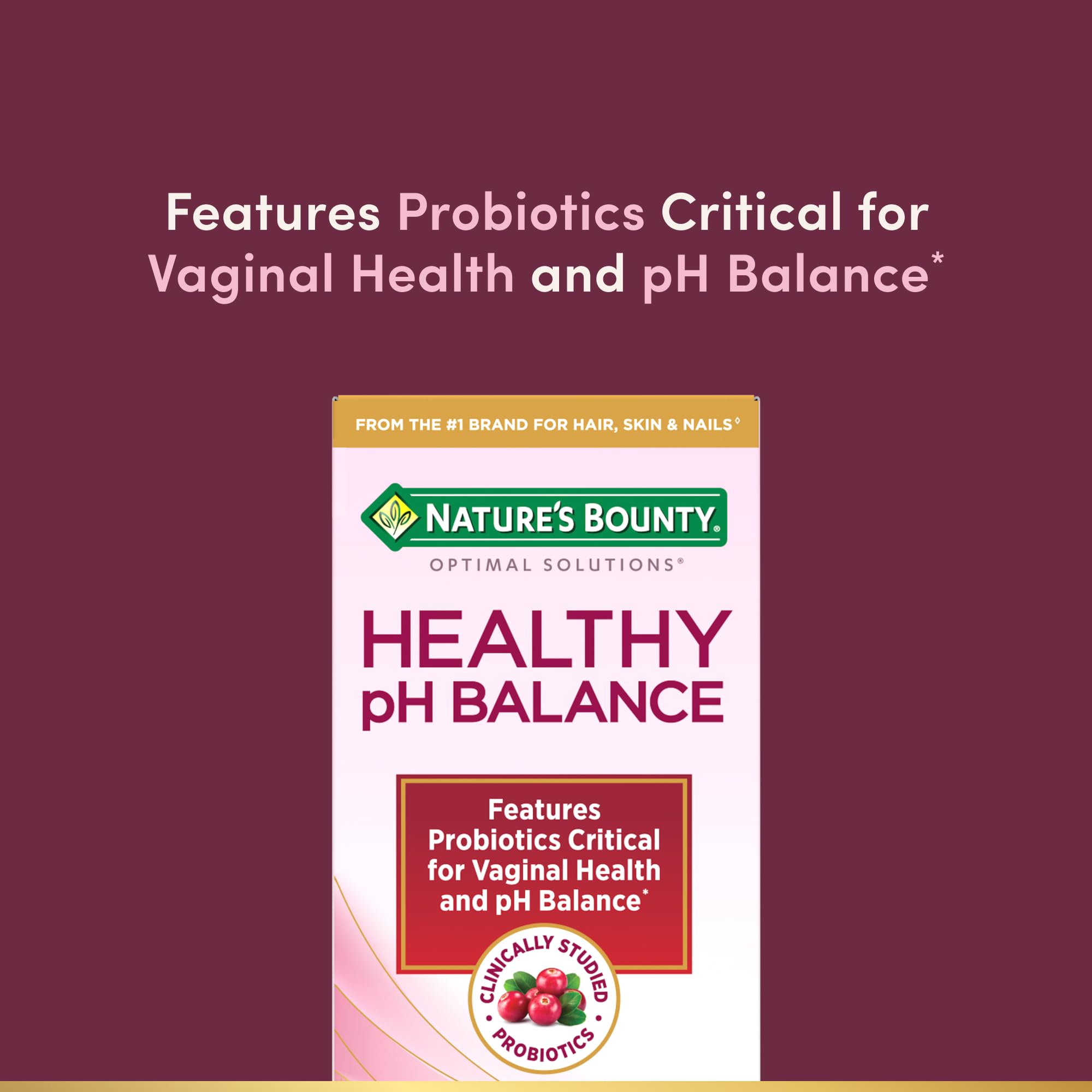 Nature's Bounty Probiotics for Vaginal Health 30 Capsules packaging