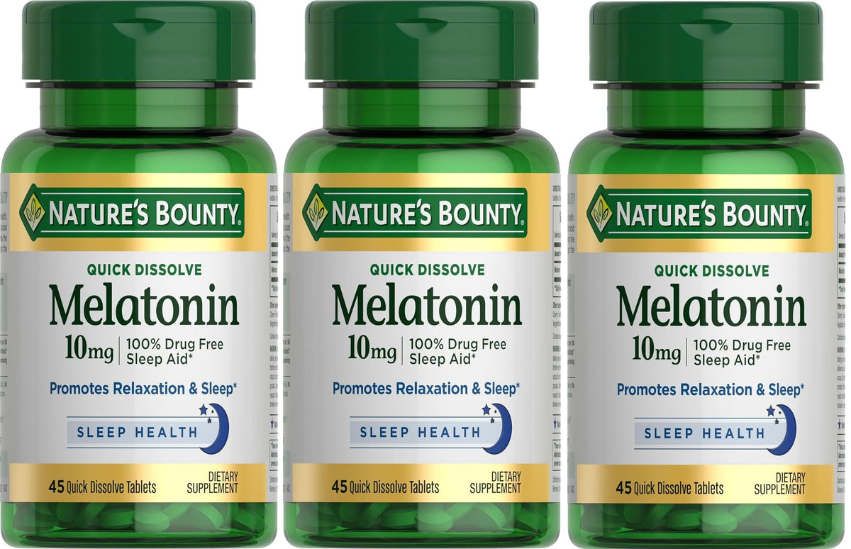 Nature's Bounty Quick Dissolve Melatonin 10mg front view