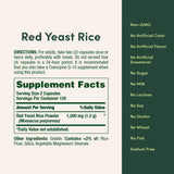 Nature's Bounty Red Yeast Rice Capsules 600mg capsules on a table