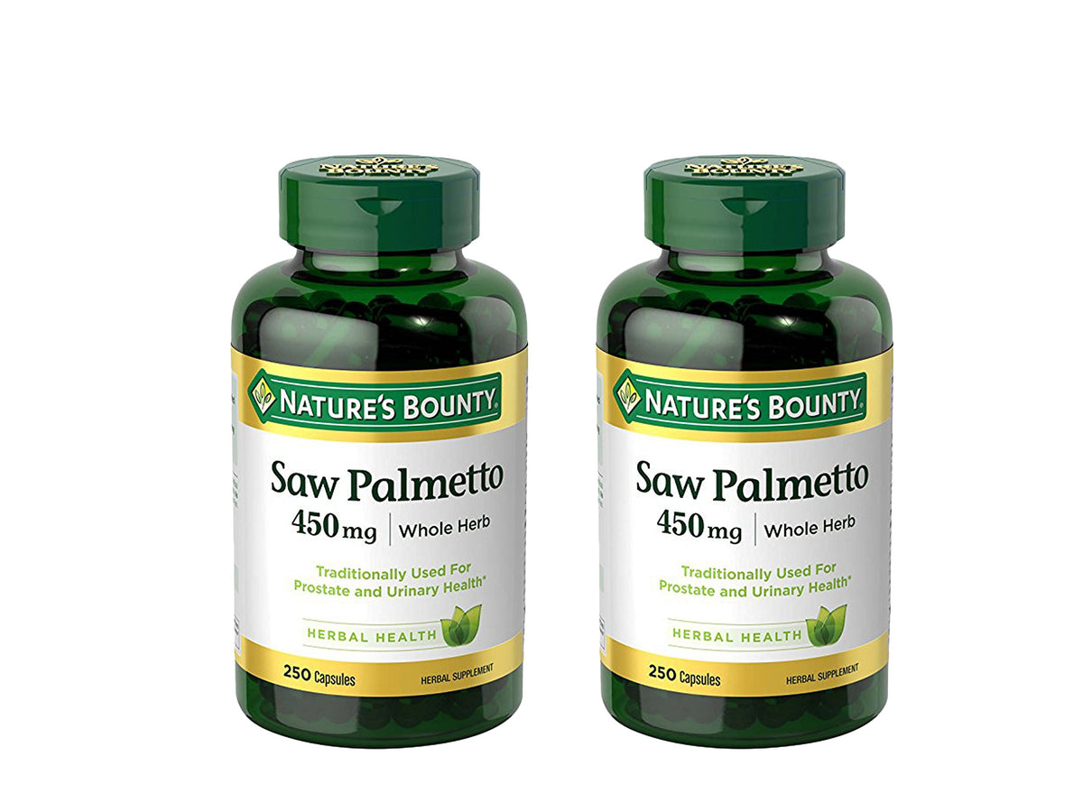 Nature's Bounty Saw Palmetto 450 mg Capsules front view