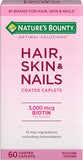Nature's Bounty Skin, Hair and Nails Supplement front view