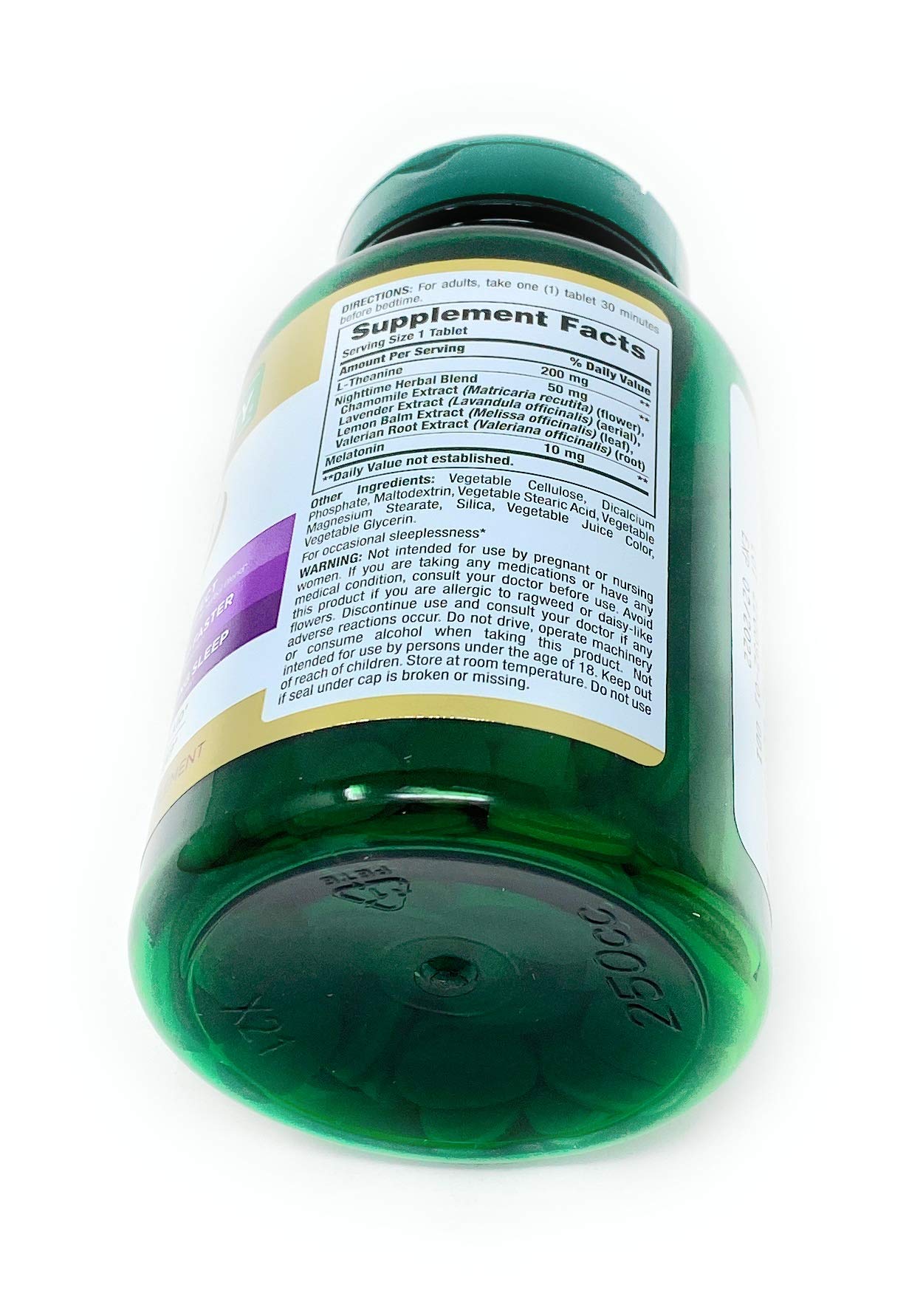 Nature's Bounty Sleep 3 Triple Action Sleep Aid tablets close-up
