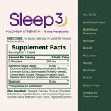 Nature's Bounty Sleep3 Melatonin ingredients list