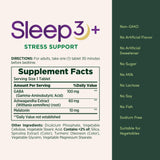 Nature's Bounty Sleep3 Stress Support 10mg Melatonin tablets on a table