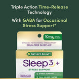 Nature's Bounty Sleep3 Stress Support 10mg Melatonin tablets packaging
