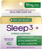 Nature's Bounty Sleep3+ Stress Support tri-layer tablets front view