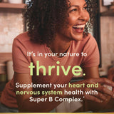 Nature's Bounty Super B-Complex bottle with a measuring spoon