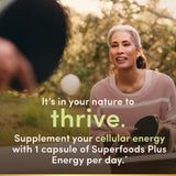 Nature's Bounty Superfoods Plus Energy bottle top view