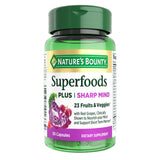 Nature's Bounty Superfoods Plus Sharp Mind bottle front view