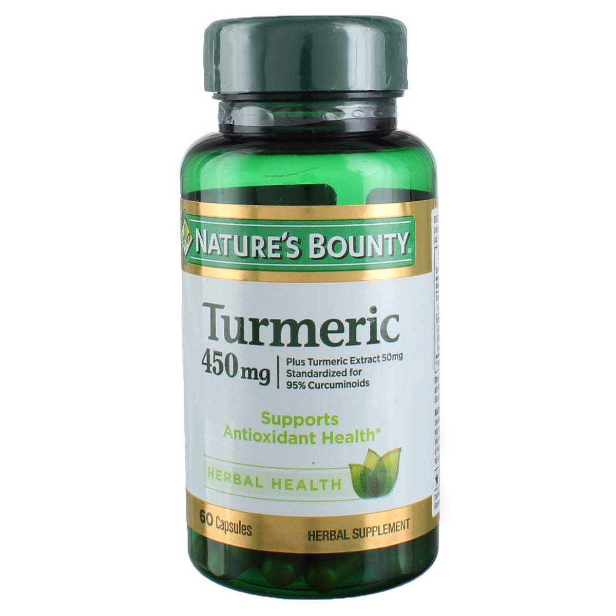 Nature's Bounty Turmeric Supplement pack of 3 bottles front view