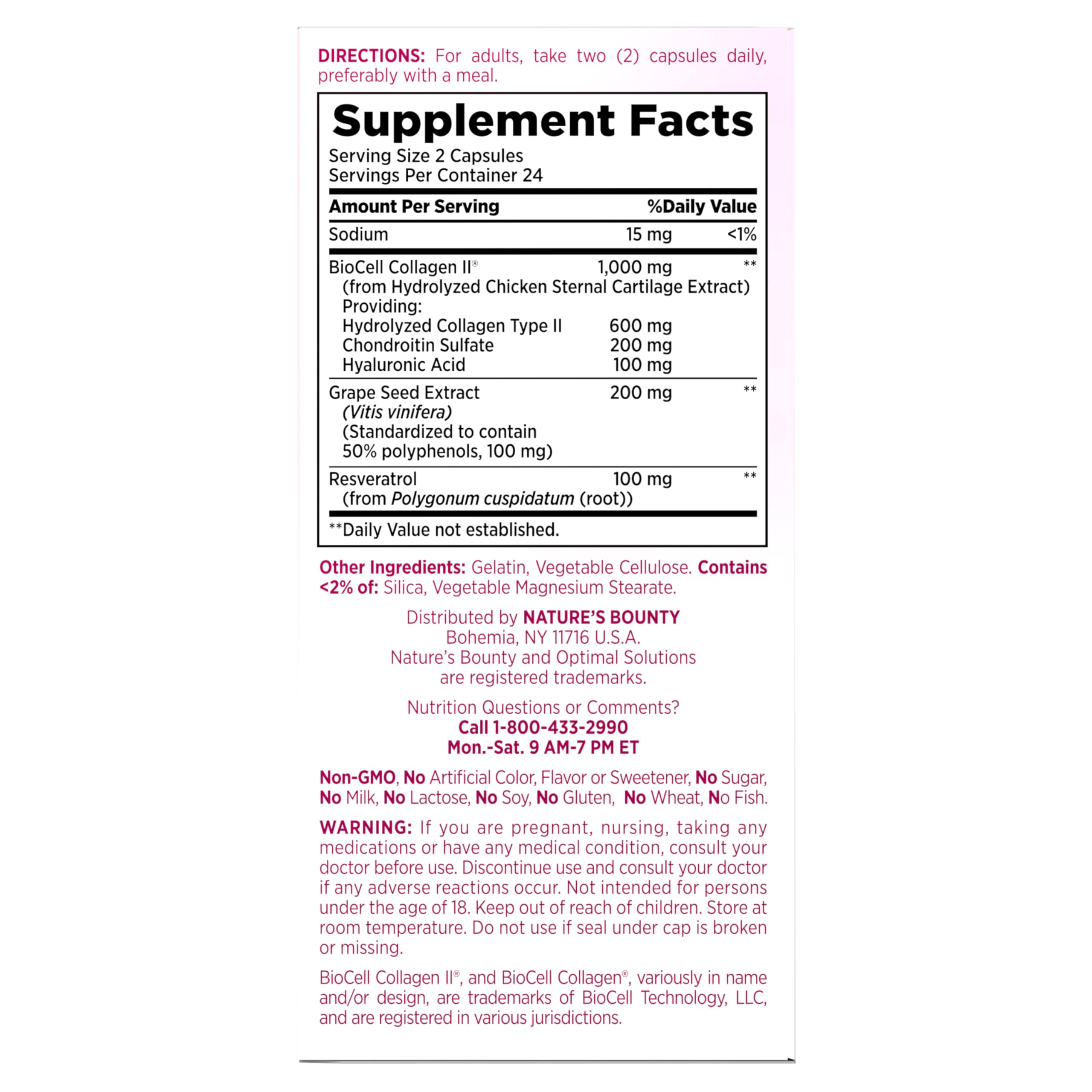 Nature's Bounty Ultra Collagen support 70g displayed with other supplements