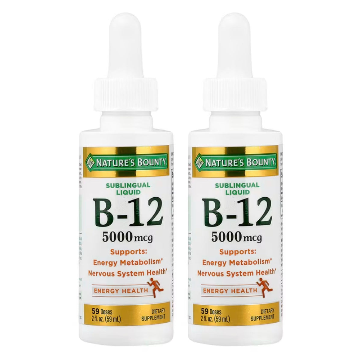 Nature's Bounty Vitamin B-12 Liquid Supplement 5000 mcg front view