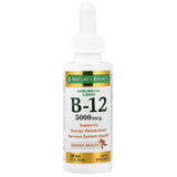 Nature's Bounty Vitamin B-12 Liquid Supplement 5000 mcg side view
