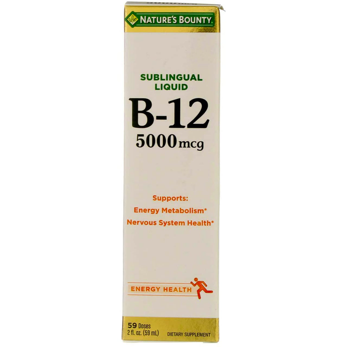 Nature's Bounty Vitamin B-12 Sublingual Liquid 2 Fl oz. front view