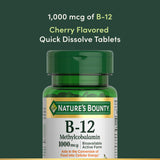 Nature's Bounty Vitamin B12 1000MCG Quick Dissolve Tablets packaging