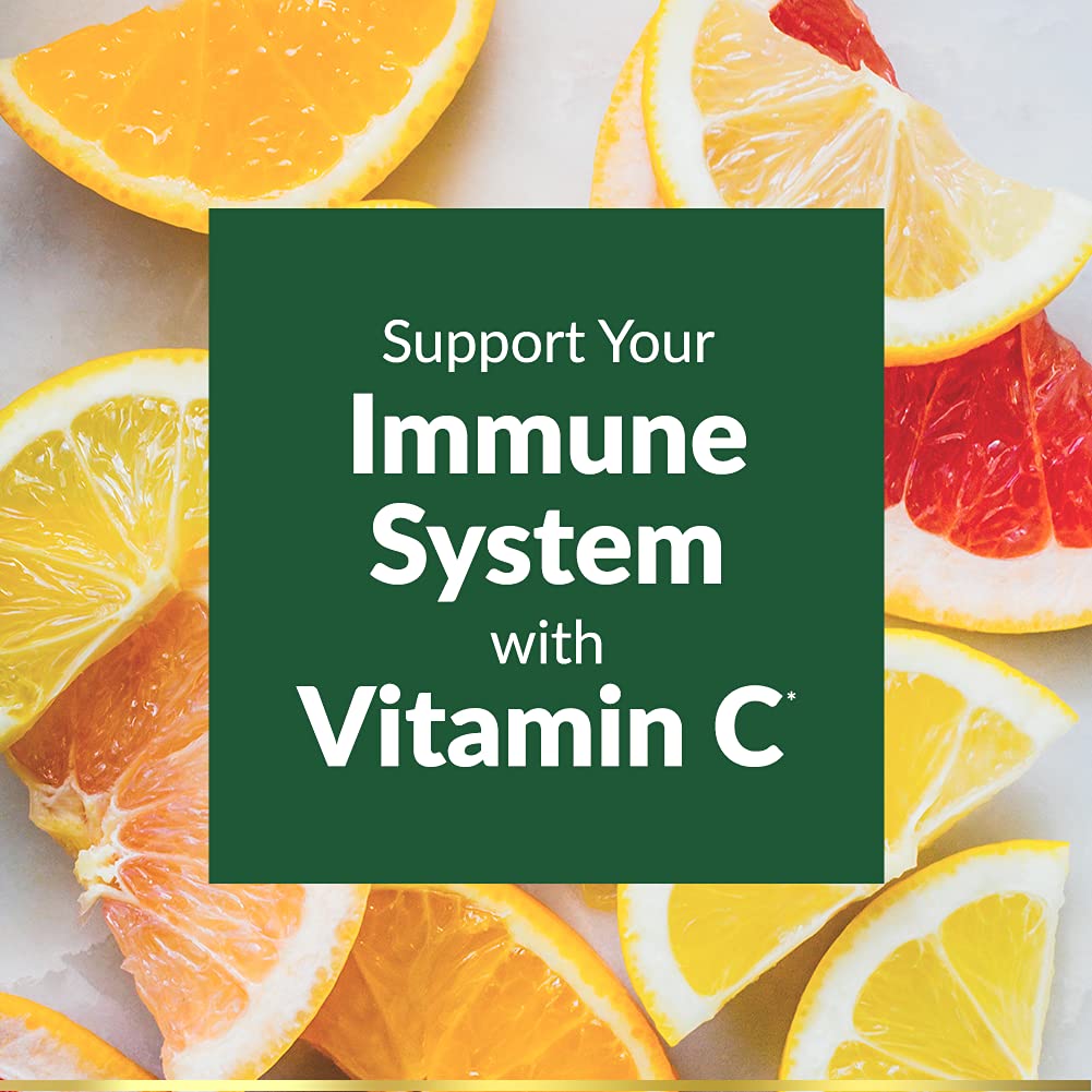 Nature's Bounty Vitamin C 1000 mg Supplements bottle side view