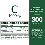 Nature's Bounty Vitamin C 1000 mg Supplements caplet close-up