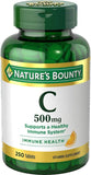 Nature's Bounty Vitamin C 500mg caplets front view