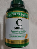 Nature's Bounty Vitamin C 500mg caplets side view