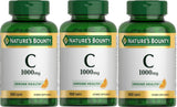 Nature's Bounty Vitamin C Caplets 1000 mg bottle front view