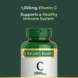 Nature's Bounty Vitamin C Caplets 1000 mg caplet close-up