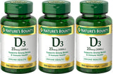 Nature's Bounty Vitamin D3 1000 IU Softgels front view