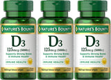 Nature's Bounty Vitamin D3 125 mcg softgels front view