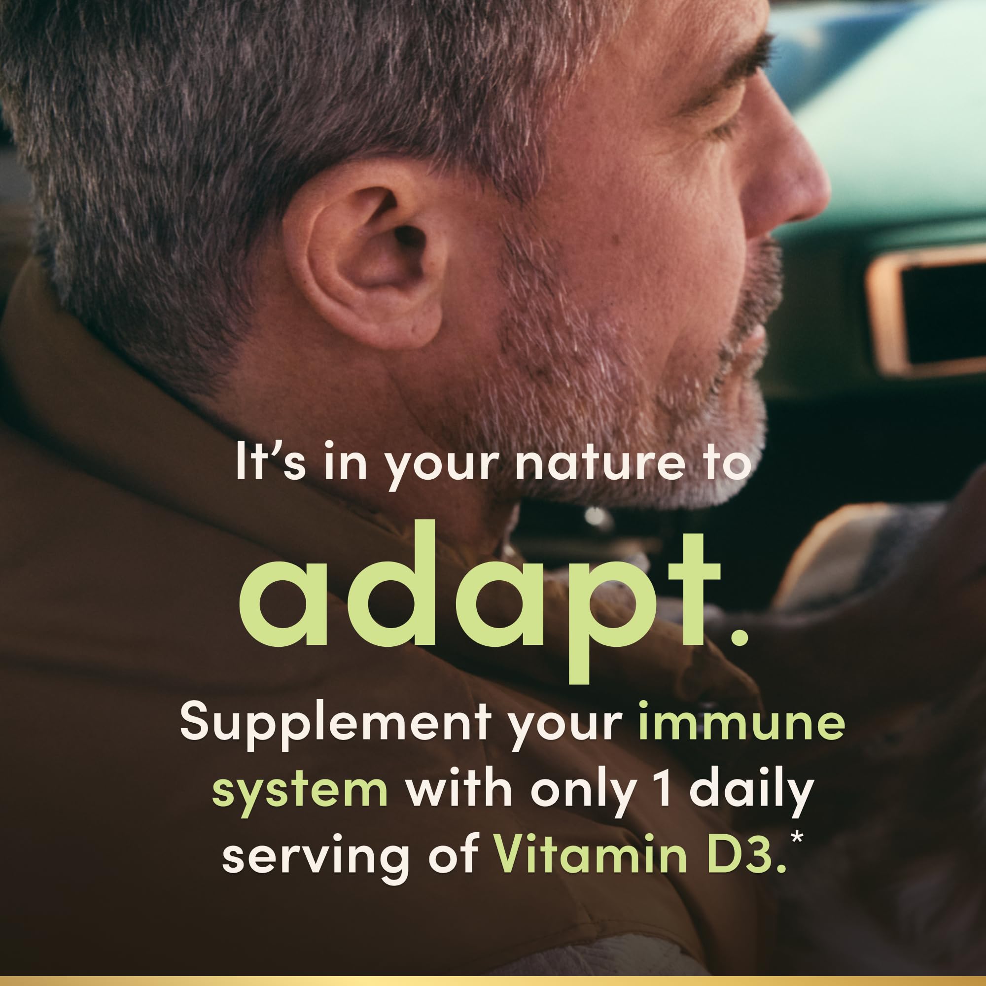 Nature's Bounty Vitamin D3 5000 IU softgels packaging