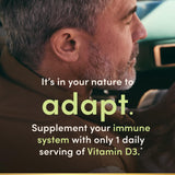 Nature's Bounty Vitamin D3 5000 IU softgels packaging