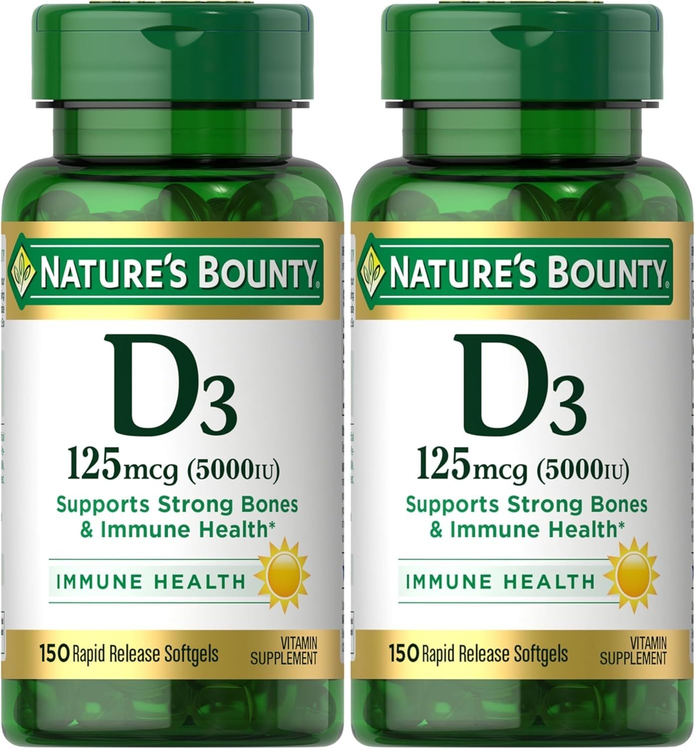 Nature's Bounty Vitamin D3 68g front view