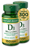 Nature's Bounty Vitamin D3 Softgels 2000IU front view