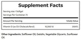 Nature's Bounty Vitamin D3 softgels ingredients list