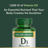 Nature's Bounty Vitamin D3 softgels pack of 2 bottles